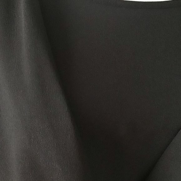 CALVIN KLEIN Top Blouson Drape Black Zipper Shoulders Long Sleeve/Button up NS - Picture 7 of 8